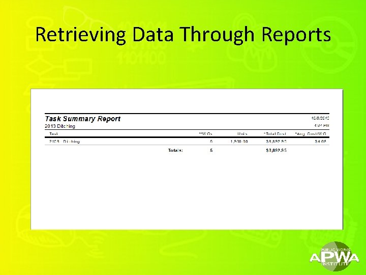 Retrieving Data Through Reports 