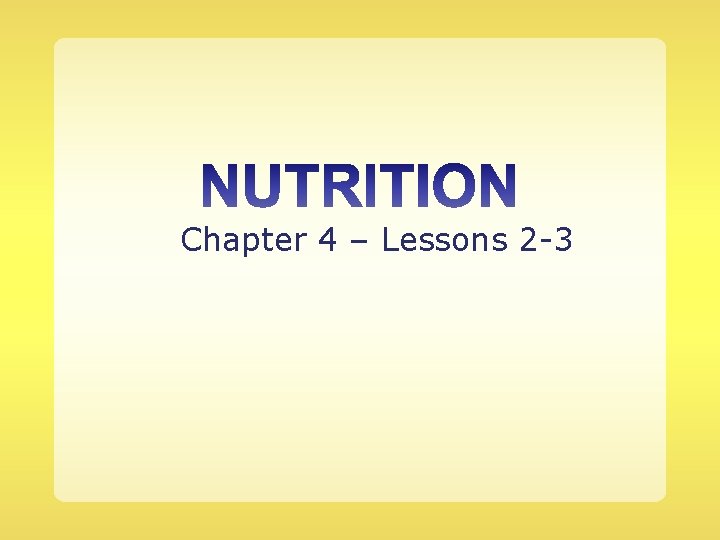 Chapter 4 Lessons 2 3 The USDAs My