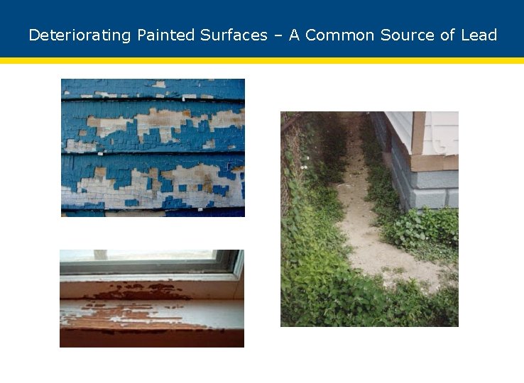 Deteriorating Painted Surfaces – A Common Source of Lead 