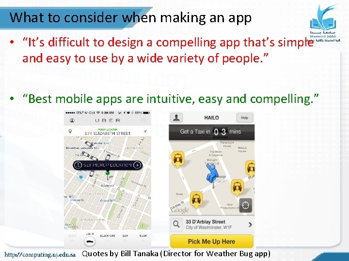 What to consider when making an app • “It’s difficult to design a compelling What to consider when making an app • “It’s difficult to design a compelling