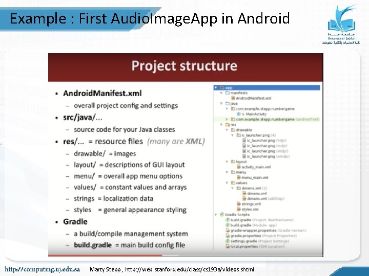 Example : First Audio. Image. App in Android Marty Stepp , http: //web. stanford. Example : First Audio. Image. App in Android Marty Stepp , http: //web. stanford.
