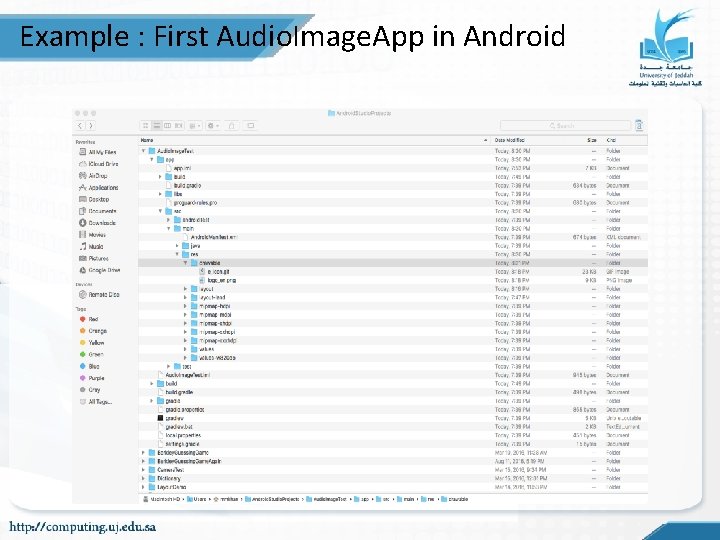 Example : First Audio. Image. App in Android Example : First Audio. Image. App in Android