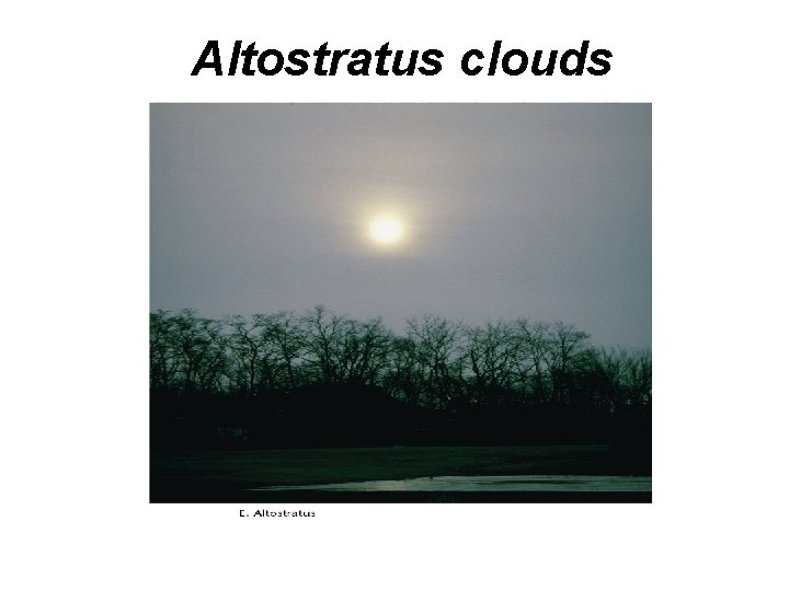 Altostratus clouds 