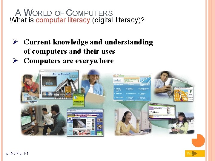 A WORLD OF COMPUTERS What is computer literacy (digital literacy)? Ø Current knowledge and