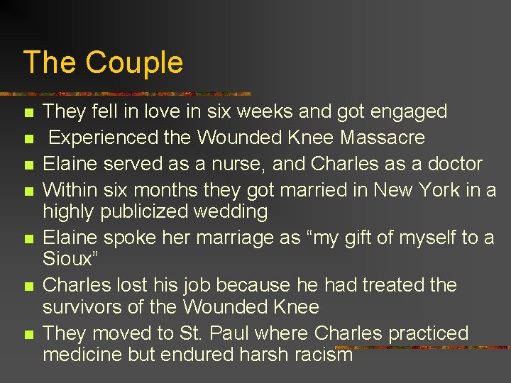 The Couple n n n n They fell in love in six weeks and The Couple n n n n They fell in love in six weeks and