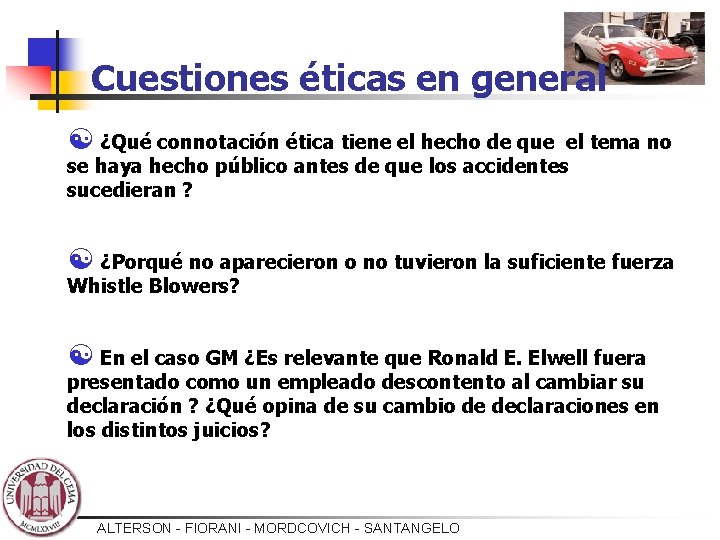 Cuestiones éticas en general [ ¿Qué connotación ética tiene el hecho de que el