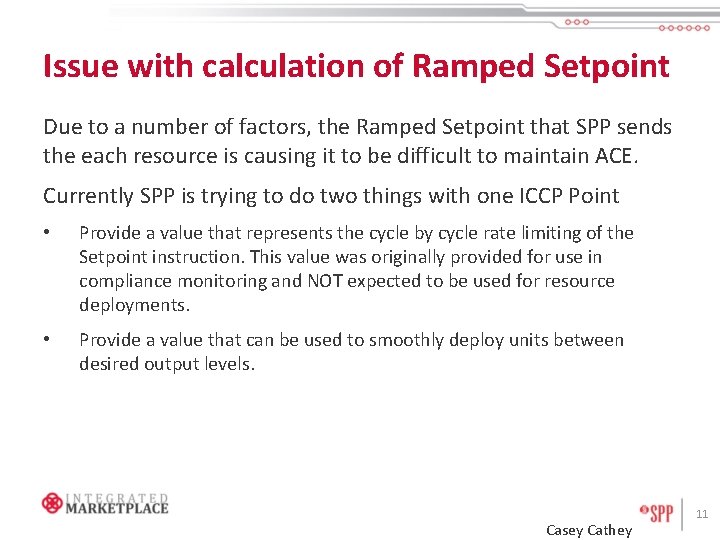 Issue with calculation of Ramped Setpoint Due to a number of factors, the Ramped