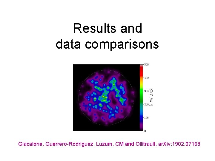 Results and data comparisons Giacalone, Guerrero-Rodriguez, Luzum, CM and Ollitrault, ar. Xiv: 1902. 07168