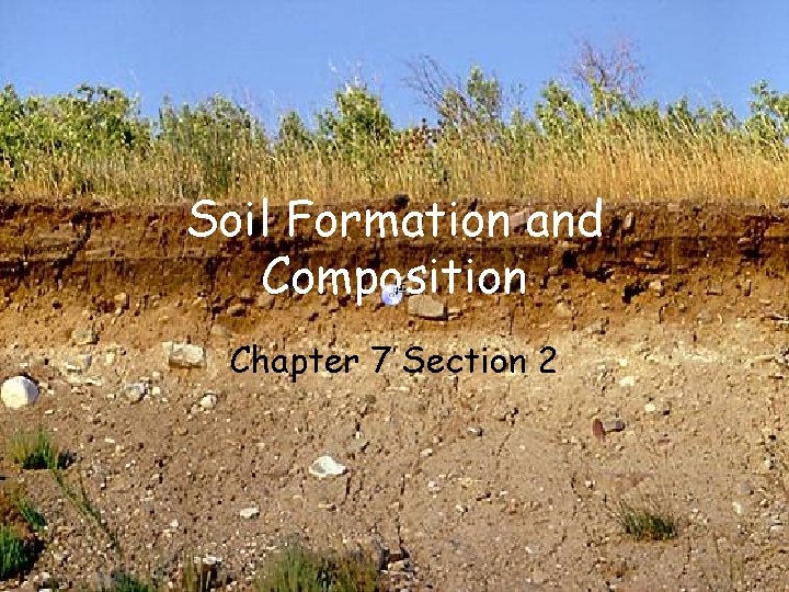 Soil Formation and Composition Chapter 7 Section 2 