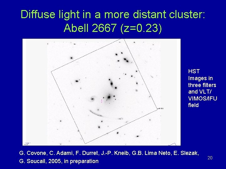 Diffuse light in a more distant cluster: Abell 2667 (z=0. 23) HST Images in Diffuse light in a more distant cluster: Abell 2667 (z=0. 23) HST Images in