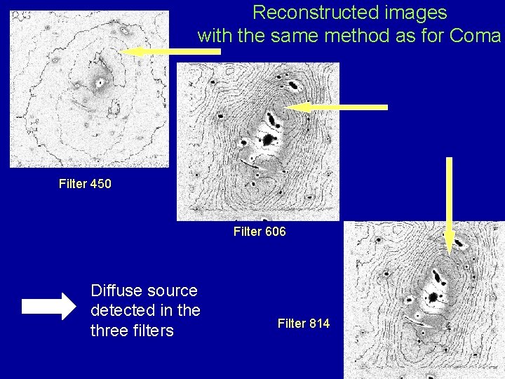Reconstructed images with the same method as for Coma Filter 450 Filter 606 Diffuse Reconstructed images with the same method as for Coma Filter 450 Filter 606 Diffuse