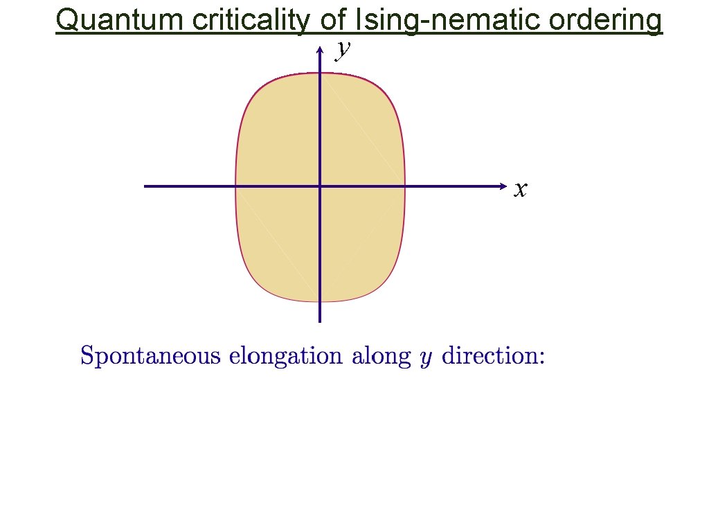 Quantum criticality of Ising-nematic ordering y x 