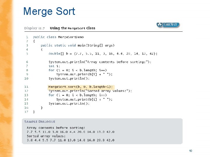 Merge Sort 10 