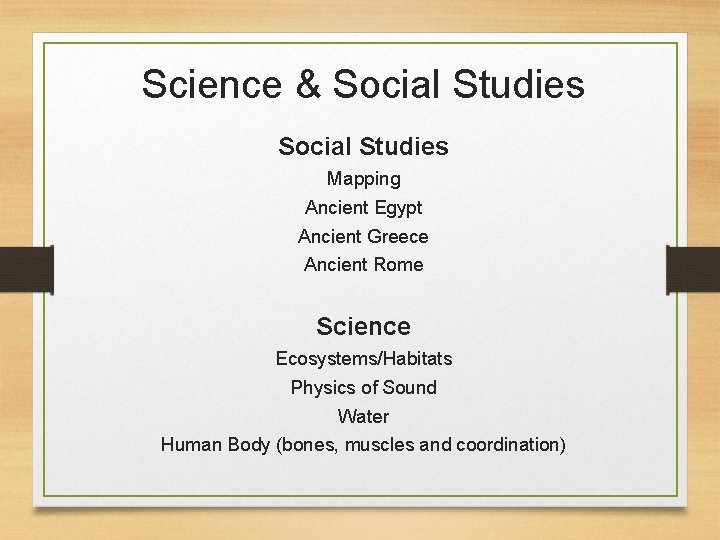 Science & Social Studies Mapping Ancient Egypt Ancient Greece Ancient Rome Science Ecosystems/Habitats Physics