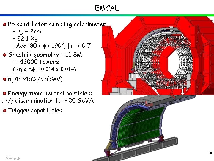 EMCAL Pb scintillator sampling calorimeter - r. M ~ 2 cm - 22. 1