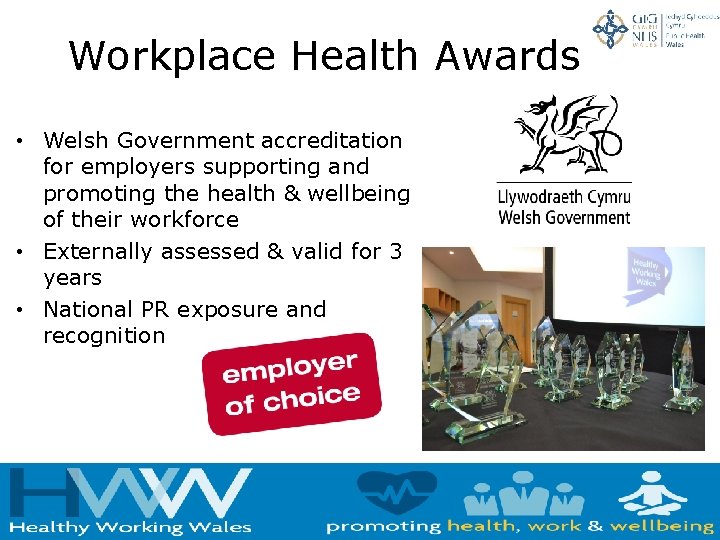 Workplace Health Awards • Welsh Government accreditation for employers supporting and promoting the health