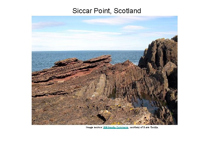 Siccar Point, Scotland Image source: Wikimedia Commons, courtesy of Dave Souza. 