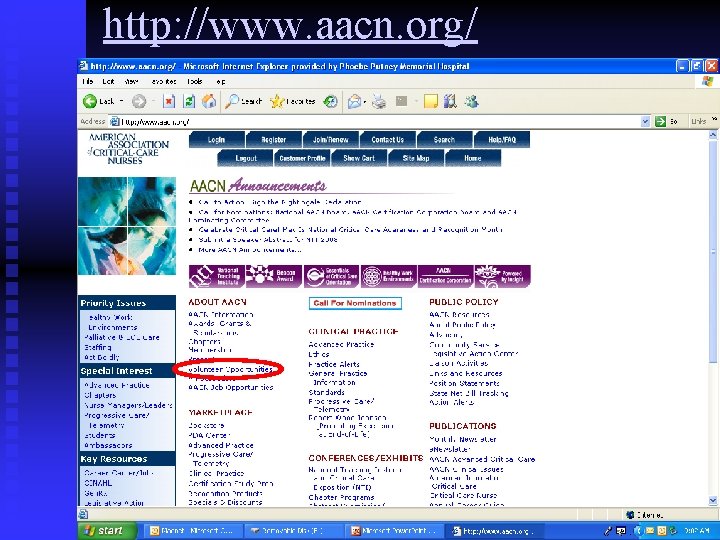 http: //www. aacn. org/ 
