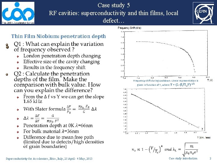 Case study 5 RF cavities: superconductivity and thin films, local defect… Thin Film Niobium: Case study 5 RF cavities: superconductivity and thin films, local defect… Thin Film Niobium: