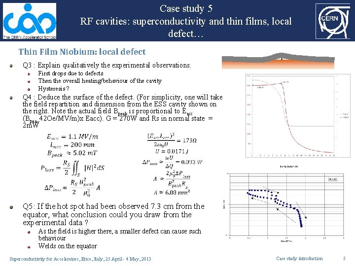 Case study 5 RF cavities: superconductivity and thin films, local defect… Thin Film Niobium: Case study 5 RF cavities: superconductivity and thin films, local defect… Thin Film Niobium: