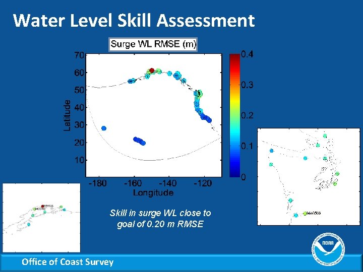 Water Level Skill Assessment Skill in surge WL close to goal of 0. 20