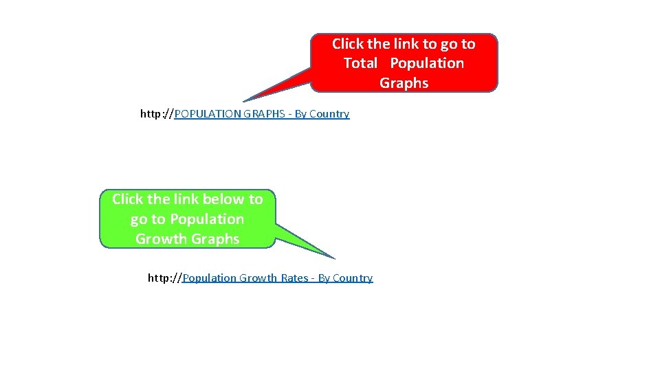 Click the link to go to Total Population Graphs http: //POPULATION GRAPHS - By