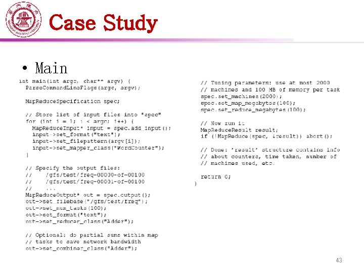 Case Study • Main 43 