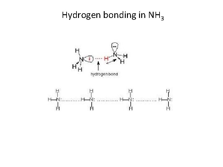 Hydrogen bonding in NH 3 