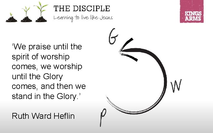 ‘We praise until the spirit of worship comes, we worship until the Glory comes,
