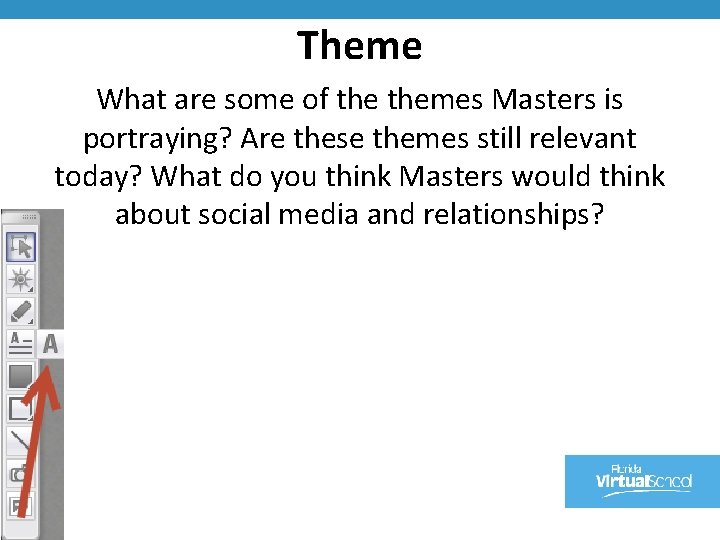 Theme What are some of themes Masters is portraying? Are these themes still relevant