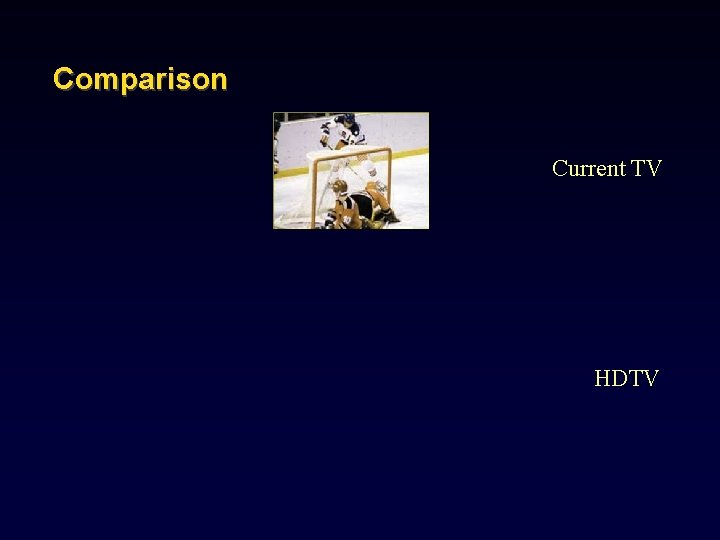 Comparison Current TV HDTV 