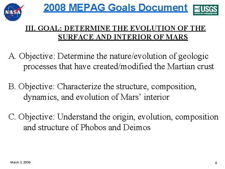 Mepag Mars CrossCutting Themes Within the Solar System Exploration