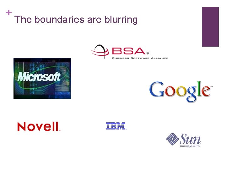 + The boundaries are blurring + The boundaries are blurring
