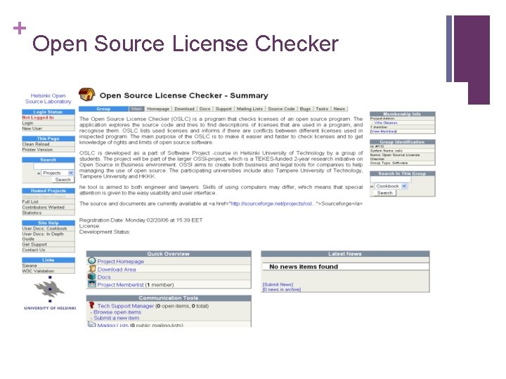 + Open Source License Checker + Open Source License Checker