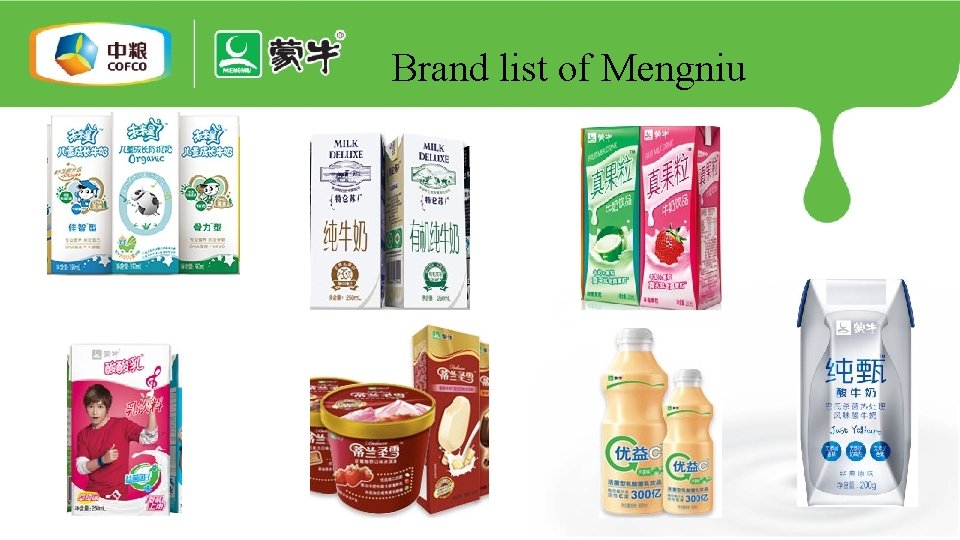 Brand list of Mengniu 