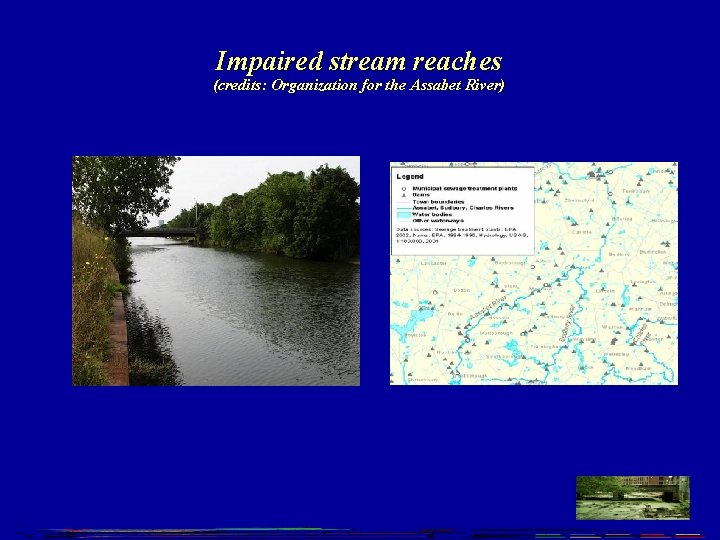 Impaired stream reaches (credits: Organization for the Assabet River) 