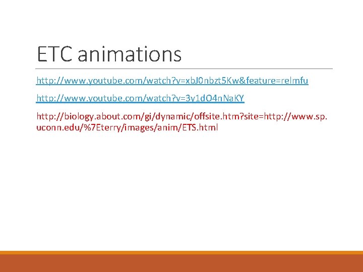 ETC animations http: //www. youtube. com/watch? v=xb. J 0 nbzt 5 Kw&feature=relmfu http: //www.