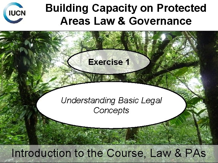Building Capacity on Protected Areas Law & Governance Exercise 1 Understanding Basic Legal Concepts