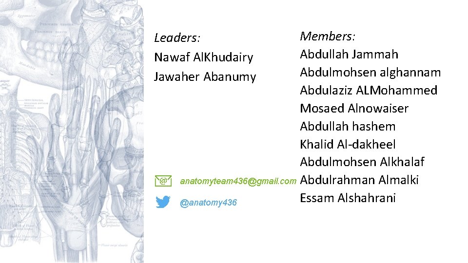 Members: Abdullah Jammah Abdulmohsen alghannam Abdulaziz ALMohammed Mosaed Alnowaiser Abdullah hashem Khalid Al-dakheel Abdulmohsen