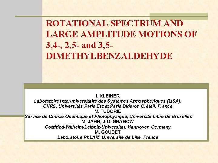 ROTATIONAL SPECTRUM AND LARGE AMPLITUDE MOTIONS OF 3, 4 -, 2, 5 - and