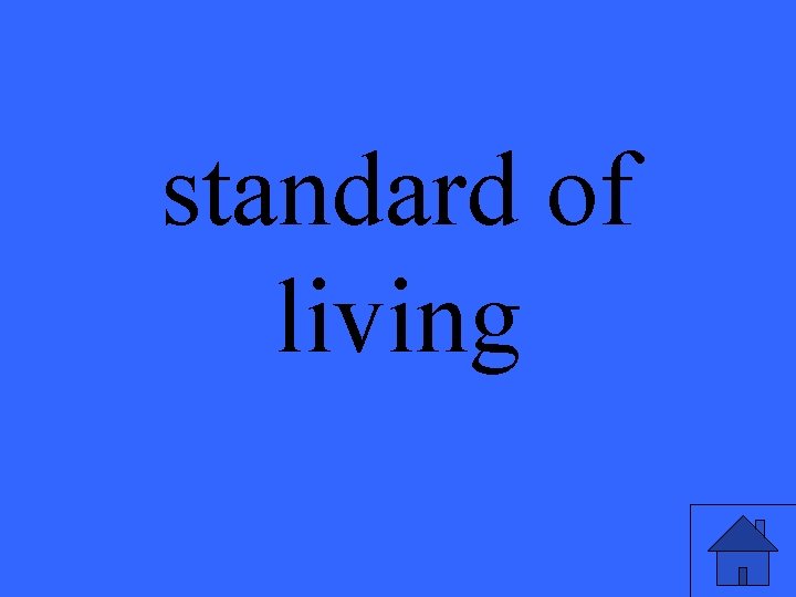 standard of living 