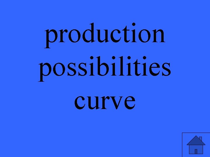 production possibilities curve 