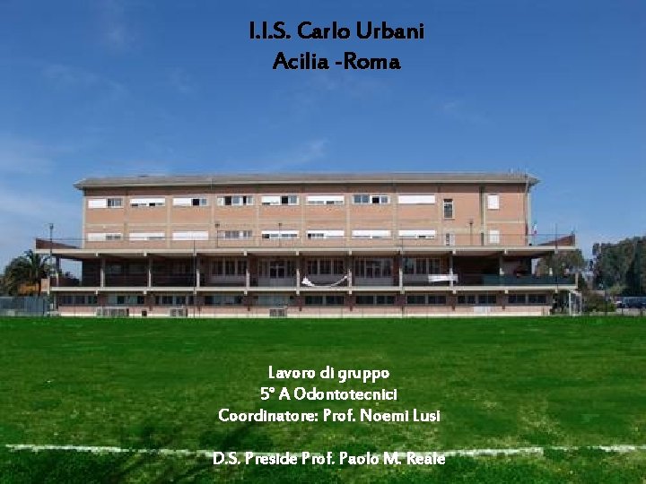 I. I. S. Carlo Urbani Acilia -Roma Group work 5 th form/A Dental Lavoro.
