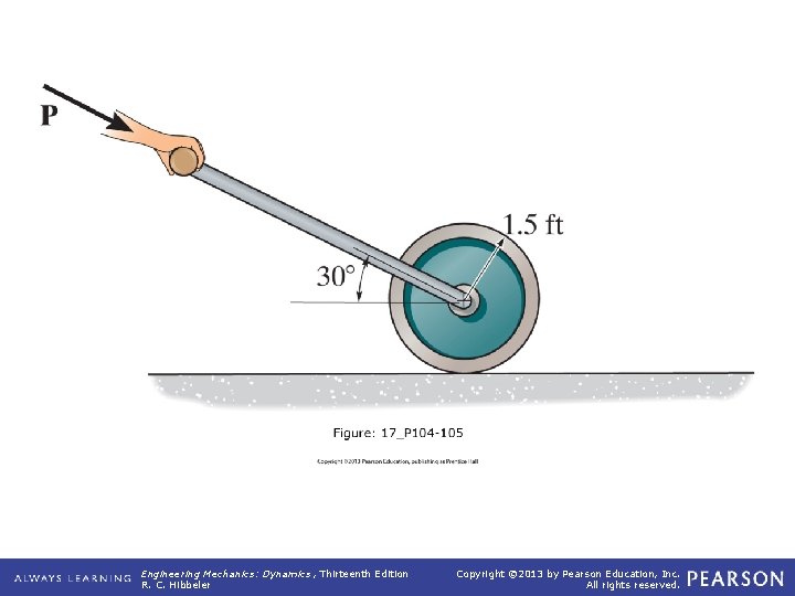 17_P 104 -105 Engineering Mechanics: Dynamics , Thirteenth Edition R. C. Hibbeler Copyright © 17_P 104 -105 Engineering Mechanics: Dynamics , Thirteenth Edition R. C. Hibbeler Copyright ©