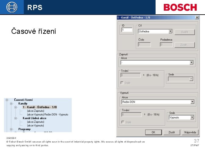 RPS Časové řízení 2/9/2004 © Robert Bosch Gmb. H reserves all rights even in