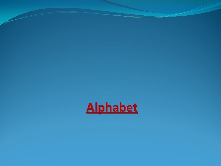 Alphabet 