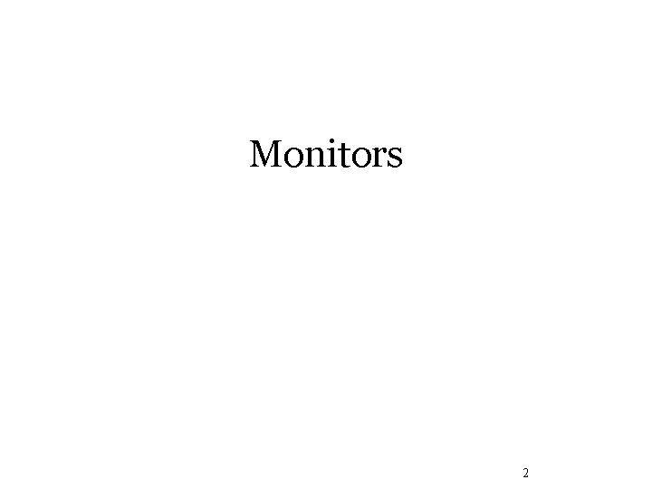 Monitors 2 