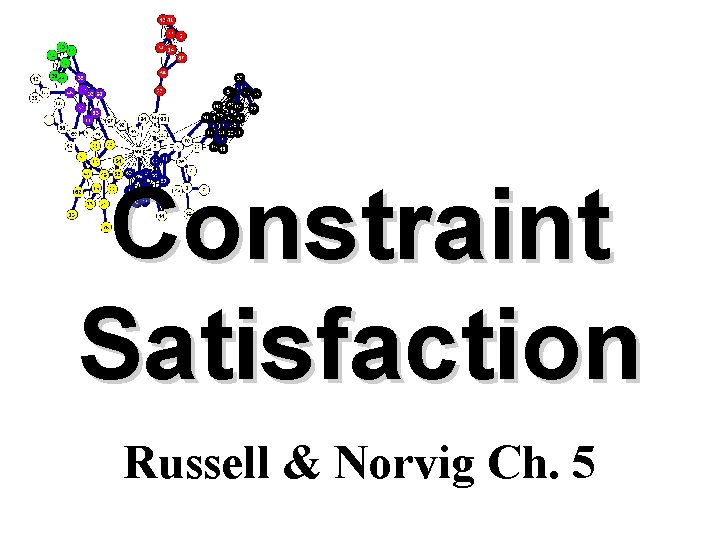 Constraint Satisfaction Russell & Norvig Ch. 5 