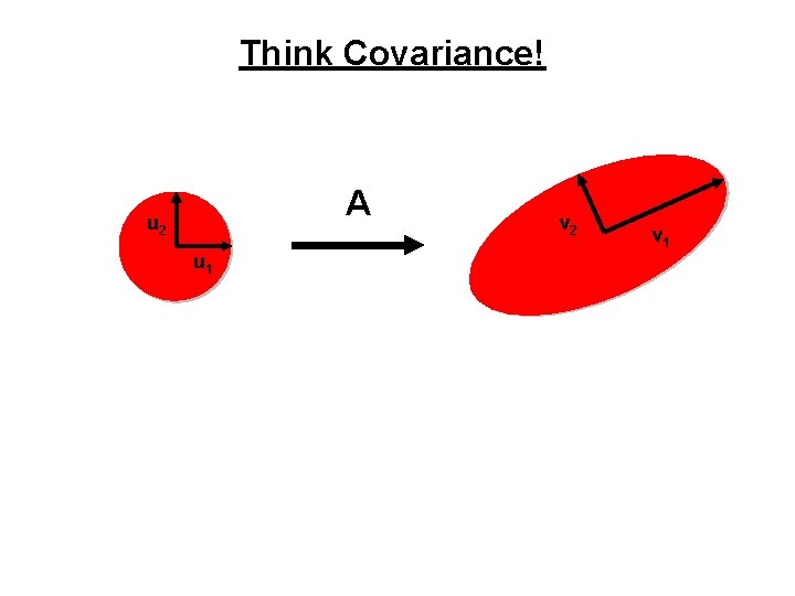 Think Covariance! A u 2 u 1 v 2 v 1 Think Covariance! A u 2 u 1 v 2 v 1