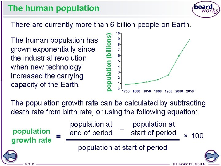 The human population has grown exponentially since the industrial revolution when new technology increased